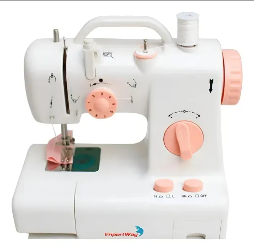 Maquina de costura portatil, 2 velocidades bivolt
