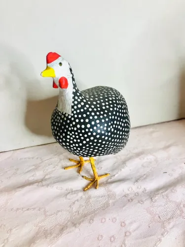Galinha d?Angola de madeira