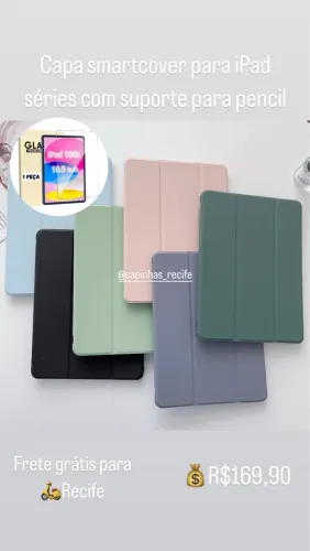 Capa ipad 8/9/10/11 air 4/5/6 + película paper 