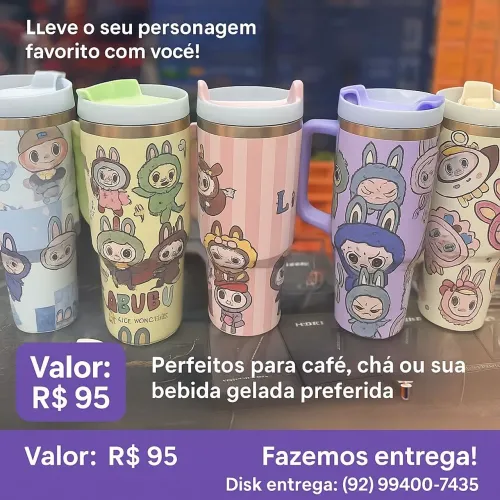 Copos Labubu térmico