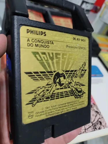 Cartucho de jogo Odyssey A Conquista Do Mundo, sem uso, em ótimo estado.