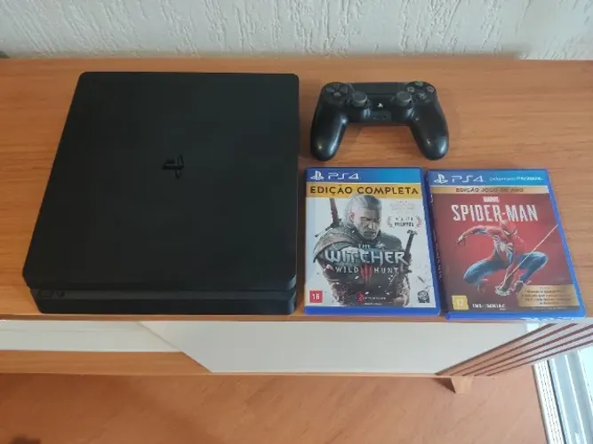 PS4 Slim 1TB + 2 jogos