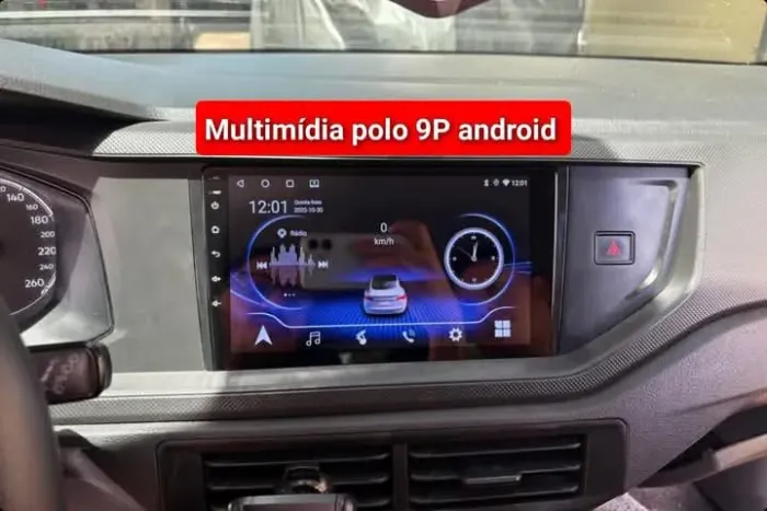 Multimídia polo 9P Android 2ram 32g carplay YouTube wifi Waze Netflix nova 
