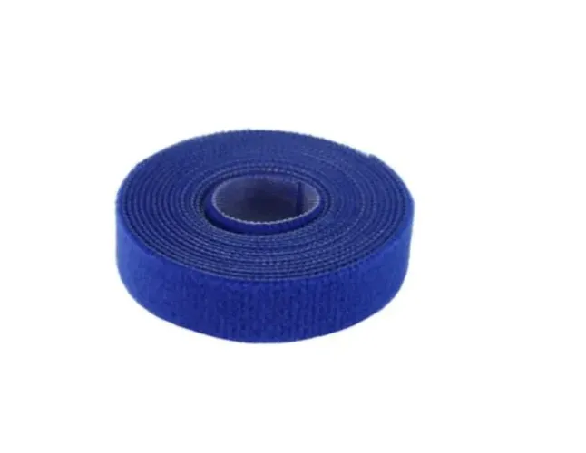 Fita Velcro Dupla Face Azul e Preto 1,14mx20mm