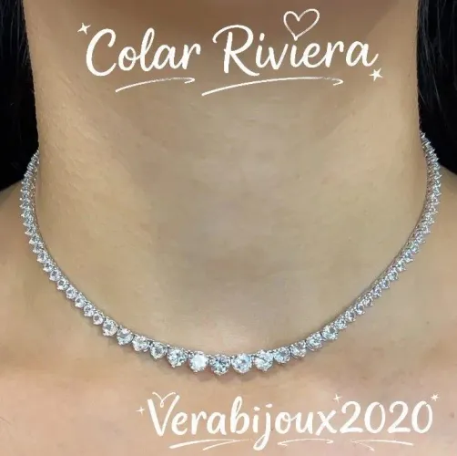 COLAR RIVIERAS EM DIAMANTES SWAROVSKI 