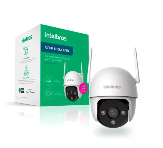 Câmera Wi-Fi Externa Intelbras iM7 S Full Color Inteligente Full HD 360° Colorida