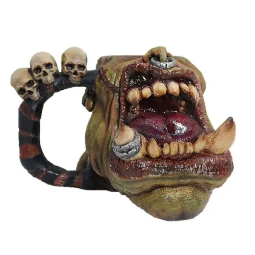 Caneca Orc Warcraft Caneca 3D realista Action Figure Colecionador Geek Place Lugar de Gee
