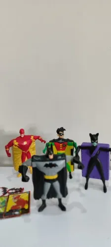 Bonecos Batman Robbin Flash Mulher Gato Coleção MC Donald's DC Comics 