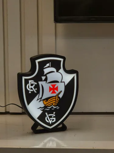Luminária Abajur Vasco da Gama Gigante da Colina | Presente para Vascaíno Raiz