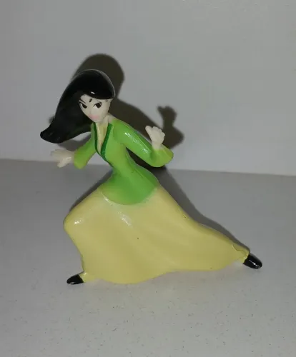 BONECO MINIATURA ANTIGA ORIGINAL DISNEY PRINCESA MULAN SIMPLES