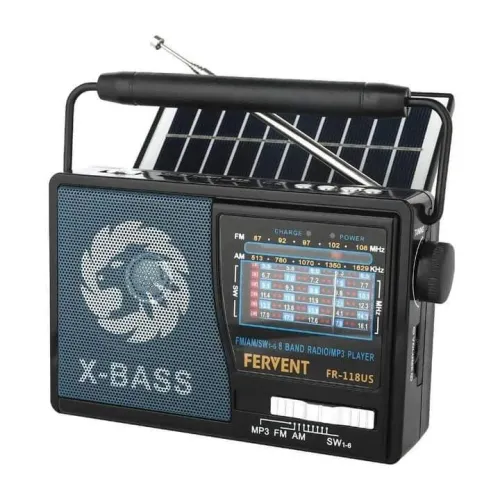 Rádio 8 faixas c/painel solar