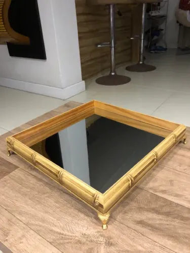 Bandeja Decorativa em Bambu com Espelho