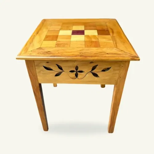 Mesa Lateral 60x60x70 Em Madeira Maciça Peroba Rosa