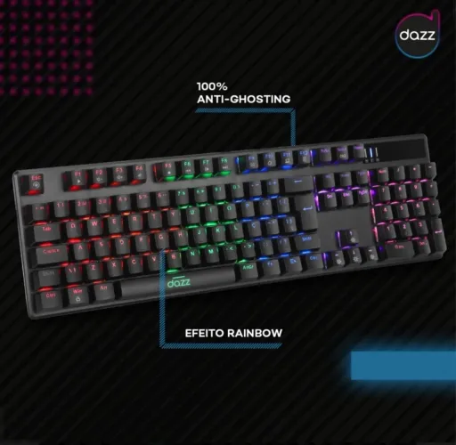 Teclado Gamer Mecânico Cybertronic  DAZZ 