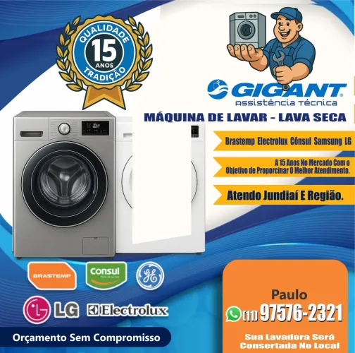  PEÇAS E ASSISTÊNCIA TÉCNICA EM LAVADORAS DE ROUPAS.