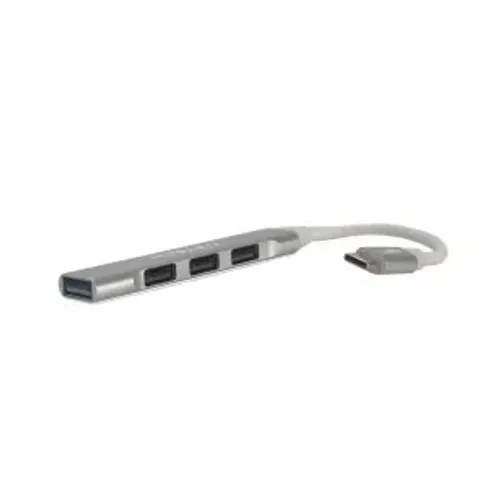 HUB USB 3.0 4 PORTAS CONECTOR TIPO C PRATA C3 TECH HU-C320SI