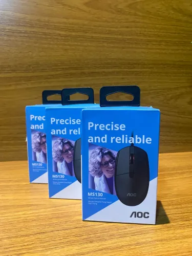 Mouse AOC MS130 com fio NOVO!