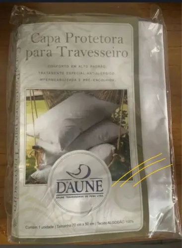 Capa Protetora para Travesseiro Algodão Antialérgico