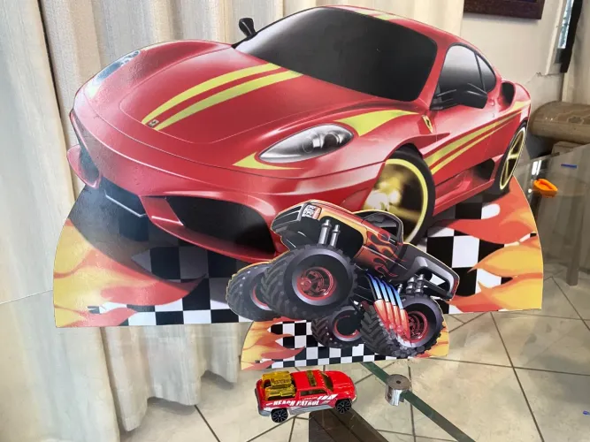 Kit festa Hotweels 5 displays em MDF 3mm