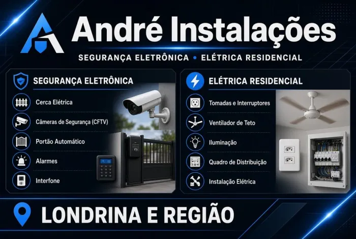 Instalação de Segurança Eletrônica e Elétrica Residencial em Londrina e região.<br>