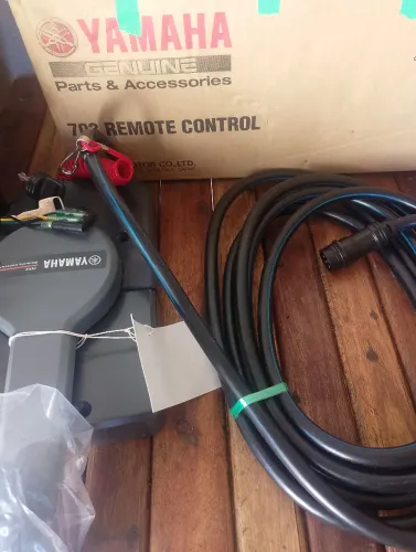 Manete Comando Motor De Popa Yamaha 10 Pinos 15-250 C/ Trim Cinza Fosco<br>