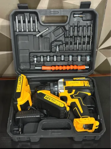 Parafusadeira Furadeira 48V 2 Baterias Com Maleta e Acessórios Completo