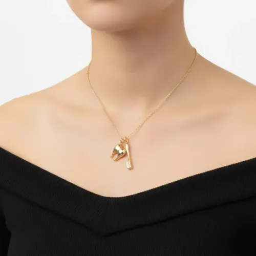 Colar Profissão Odontologia Dente Escova Banhado a Ouro 18k