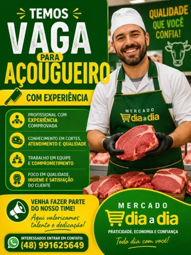Vaga de emprego Açougueiro 