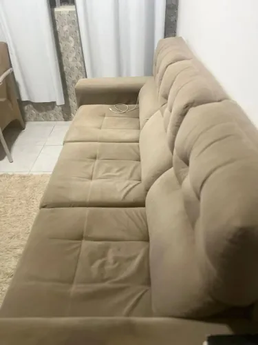 Sofá retrátil 3 lugares em espuma