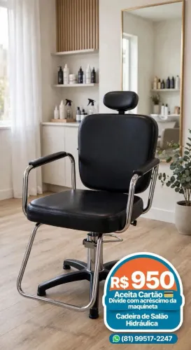Cadeira hidráulica para salão de beleza barbearia dentre outras