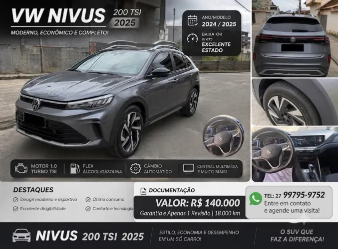 Volkswagen Nivus Highline 1.0 200 TSI Flex AUT 2025