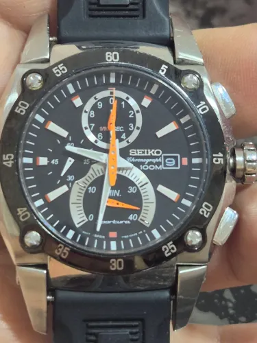 Relógio SEIKO SPORTURA RETROGRADE CHRONOGRAPH 7T82-SPC001 - FUNCIONANDO PERFEITAMENTE
