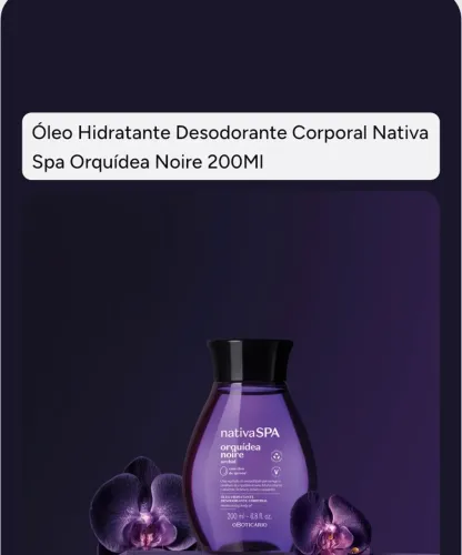 Óleo corporal orquídea noire