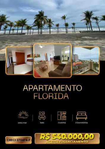 Oportunidade no Flórida: Apartamento com Móveis e Vista para o Mar