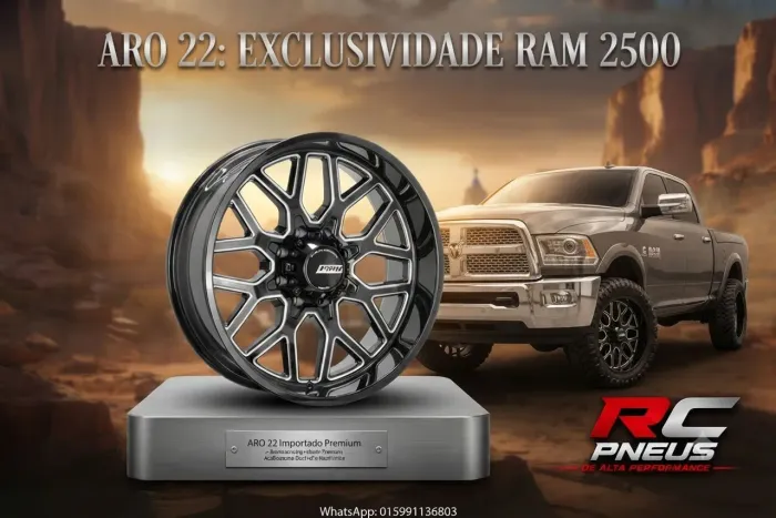 JG de rodas importadas aro 20 e 22 para Ram 2500 e 3500