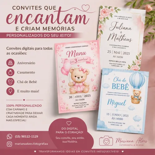Convites que encantam 