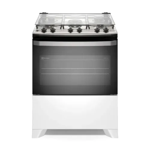 Fogão 5 Bocas Electrolux Branco Com Mesa de Inox e VaporBake FE5IW - Novo