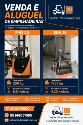 Empilhadeiras para Venda ou Locação