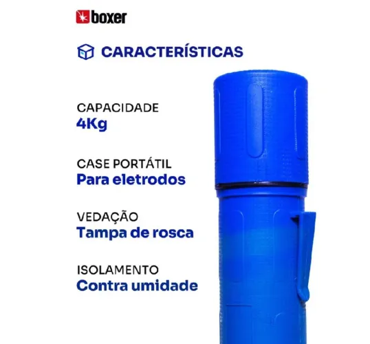 PORTA ELETRODO 4 KILOS BOXER COM DIVISÓRIAS 