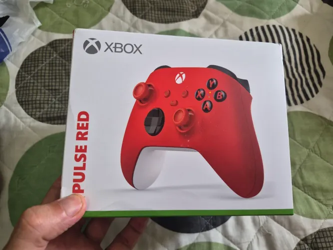 Controle sem fio Xbox S - vermelho - original - lacrado - Nota fiscal