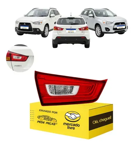 Lanterna Tampa Mitsubishi Asx 2010 2011 12 13 14 A 2022 Le Esquerdo/motorista Cristal