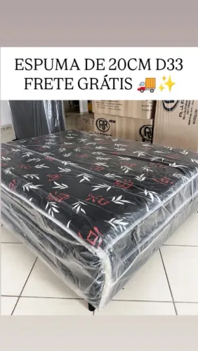 Cama box casal - Espuma 20cm