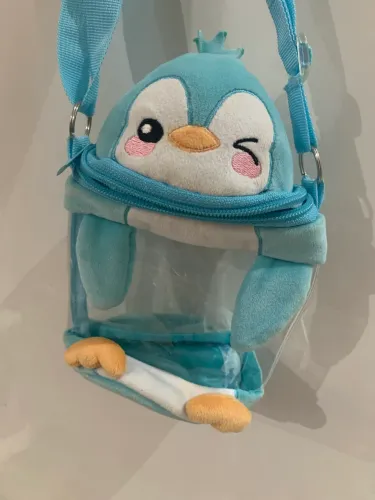 Bolsinha infantil de pinguim