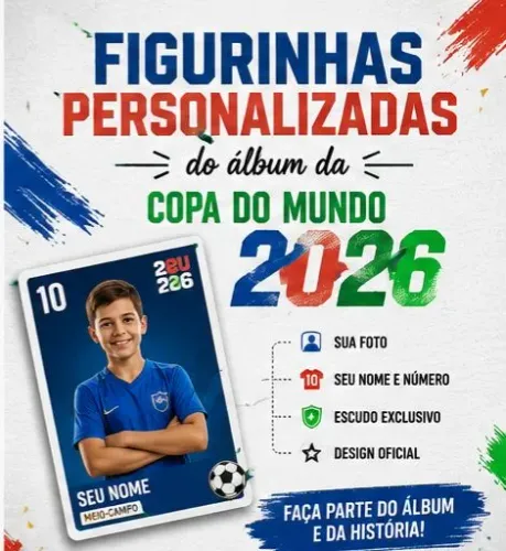 Faça sua figurinha personalizada do album da copa