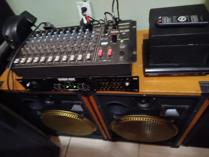(KIT DE SOM PROFISSIONAL P/SOM MECÂNICO/RESIDENCIAL OU KARAOKÊ)