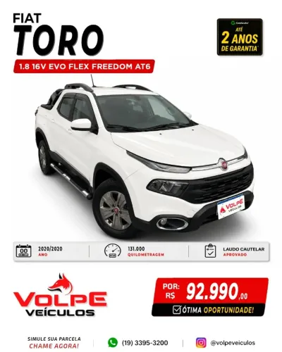 Fiat Toro Freedom 1.8 16V Flex Aut. 2020