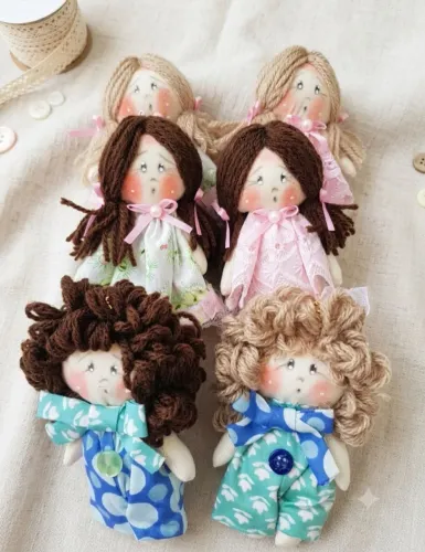 Chaveiros Meninas e Meninos, em tecido