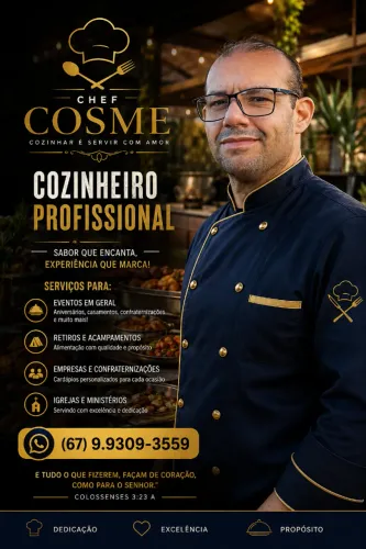 Cozinheiro e Churrasqueiro p/ Eventos