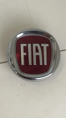 Emblema Fiat Original Tampa do Porta-Malas - Cromado Vermelho