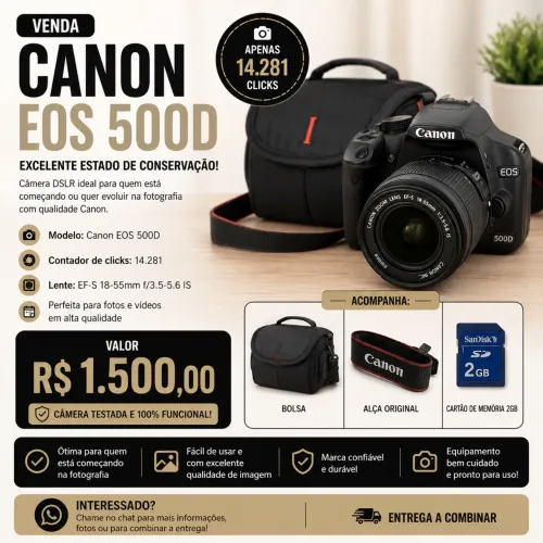 Câmera Canon EOS Rebel T100